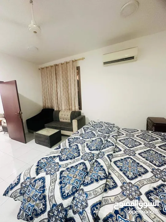 1 BHK furnished apartment for rent ( rent  200 including water electricity and wifi) al khuwair