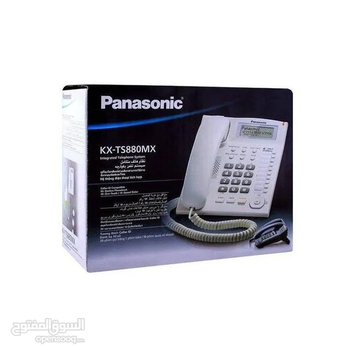 تلفون ارضي سلكي باناسونيك  KX-TS880MX Panasonic Single Line KX-TS880MX Corded Landline Phone
