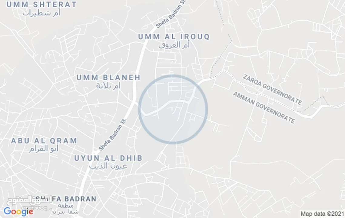 قطعة ارض للبيع في شفابدران حوض عيون الذيب500م