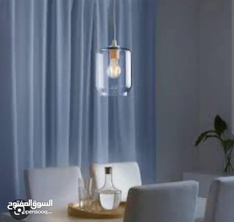 ikea klovan ceiling pendant إضاءة معلقة زجاج شفاف