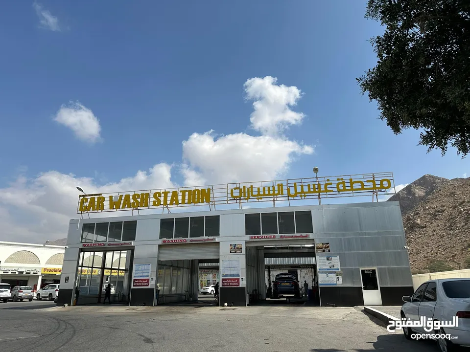 مشروع مغسلة سيارات نشط بموقع مميز في ولاية نزوى Car wash for sale in NIZWA