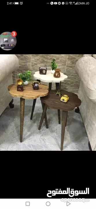 طاولات سرفيس 3 قطع ب 15 دينار  الاطقم pvc حراري  مقاوم للمي والرطوبه الخدوش ومكفولين  سارع بالطلب  .