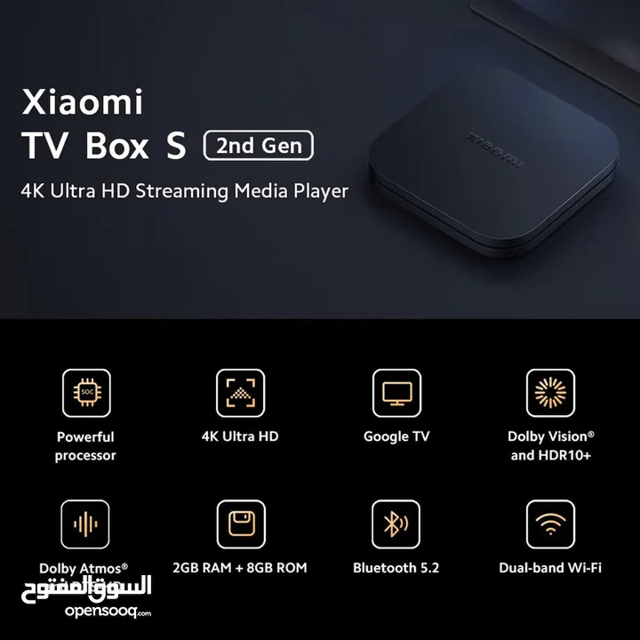 Xiaomi TV Box S (2nd Gen) 4K Chromecast  Streaming Media Player Google TV