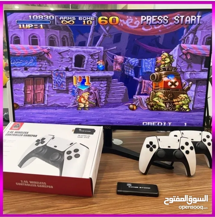 وفرنالك جهاز GAME STICK أحدث إصدار، الشبيه بالبلايستيشن 5 مع 15000 خمس عشرة الاف لعبة