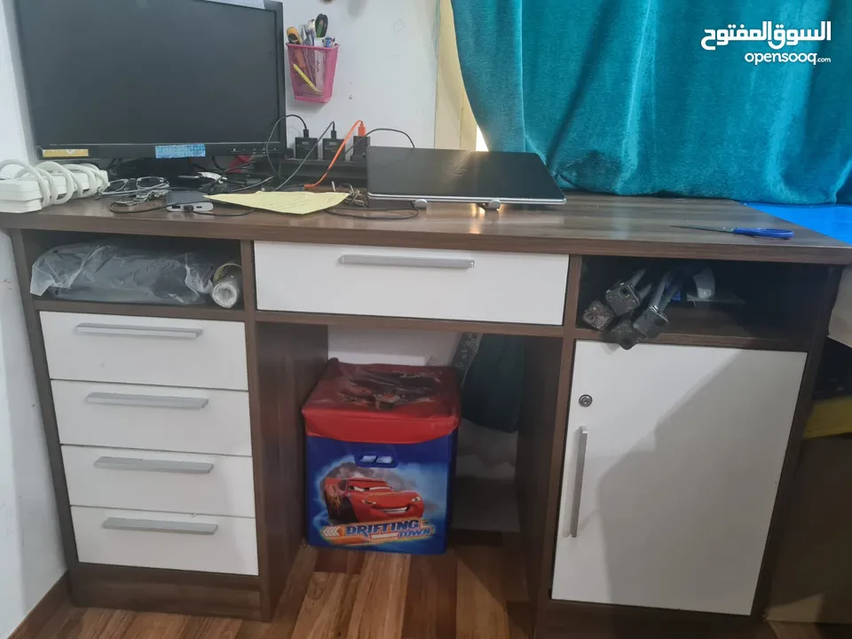 Ikea neat and very strong computer or office table with drawers