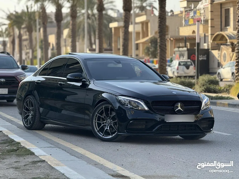 السلام عليكم ‏ Mercedes C300 2017    (فول مواصفات ) ( بدون صبغ ) (كفالة محرك وكير وصبغ) كت كاملC63S