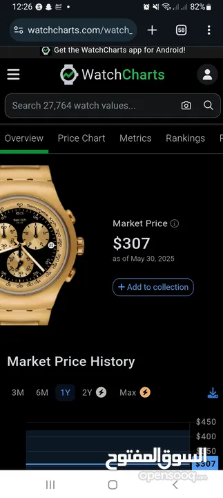 Swatch Irony Gold and Black  بسعر مميز جدا شبه وكالة