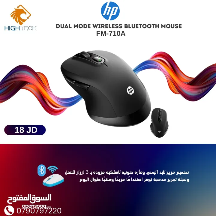 Hp S1000 Plus Wireless Mouse -وايرلس ماوس 2.4 جيجاهيرتز بعدة الوان*