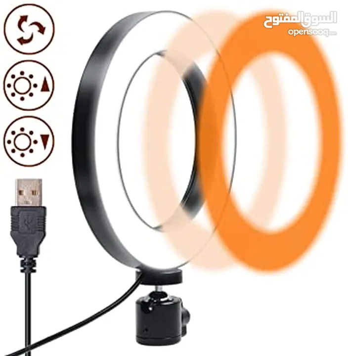 رينغ لايت 8انش (قياس20 سم ) مع حمالة  LED Ring Light