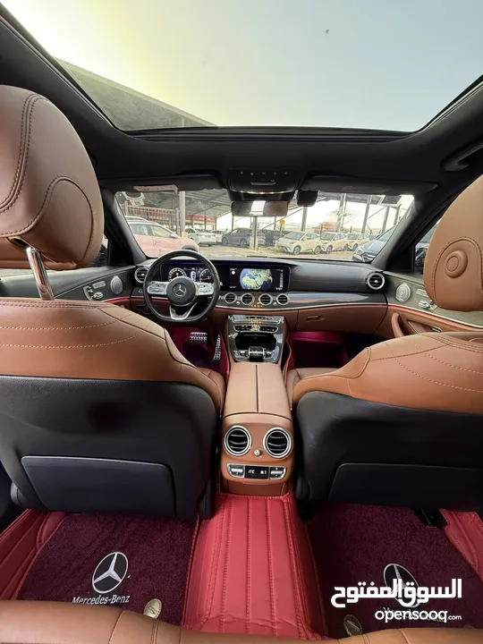 مرسيدس E350 2020 AMG فحص كامل ممشى قليل فل اضافات اعلى صنف لون اسود غرفة كاميل