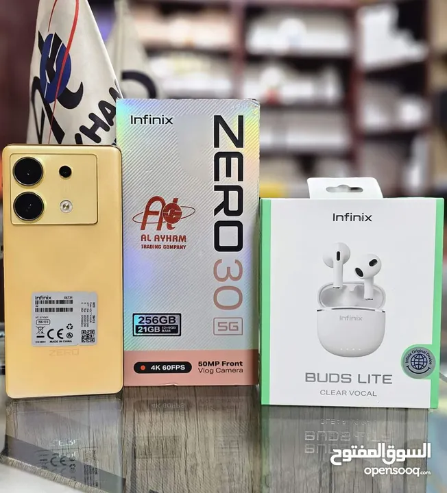 مستعمل ايام Zero 30 5G رام 16 جيجا  256 شغال كفالة الشركة السنة 2025 متوفر توصيل