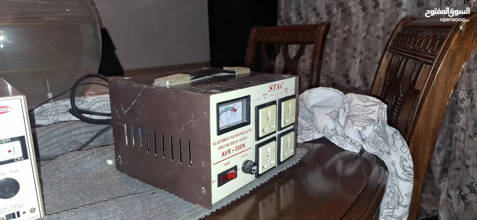 محولات كهرباء من 220V الى 110V و بالعكس   و منظم و محول كهرباء نوع STAC 500W