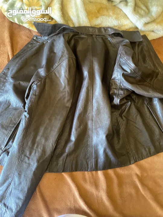 جاكيت جلد hidesign leather jacket