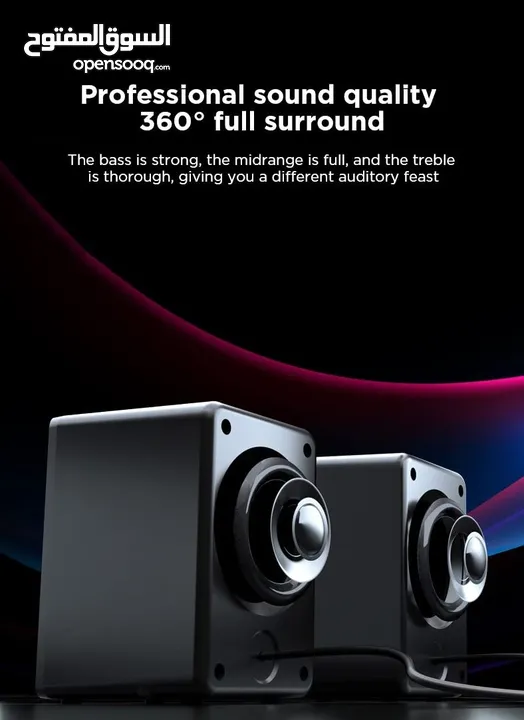 سماعات كمبيوتر جيمنغ  مضيئة مميزة  Aula Speaker N-108 Gaming RGB Lights OG