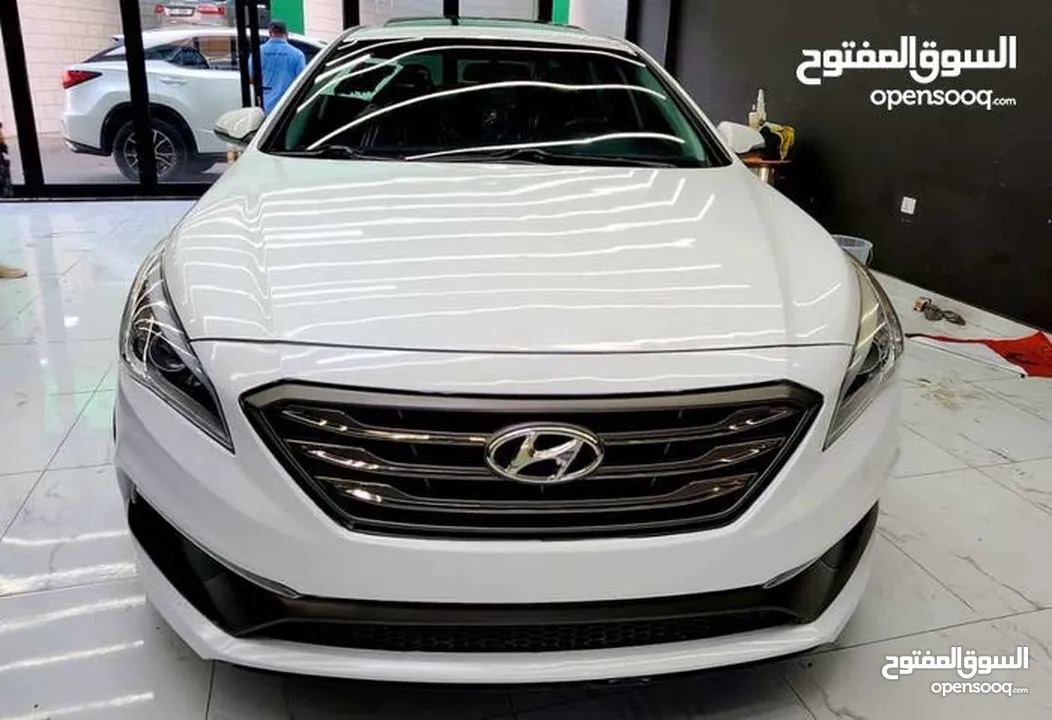 Sonata 2016 sport limited editions  سوناتا 2016 اللون ابيض فل كامل فتحه سبورت