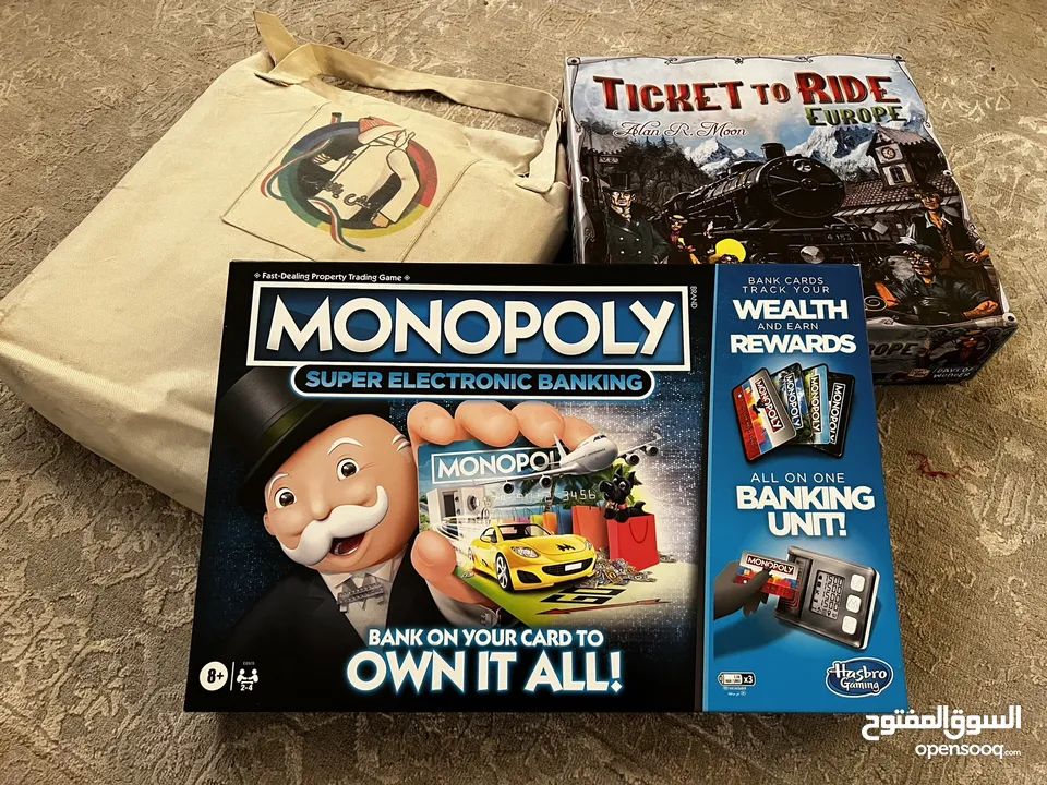 بورد جيمز ( مونوبولي - انحش يالذيب - تيكت تو رايد يورب ) Board,games, monopoly السعر قابل للمساومة