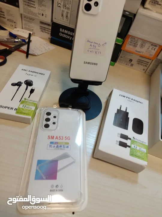 اخو الجديد Samsung A53 5G رام 12 و 16 جيجا 128 و 256 بدون كرتونه هدية كفر ولزقة وشاحن الاصلي وتوصيل