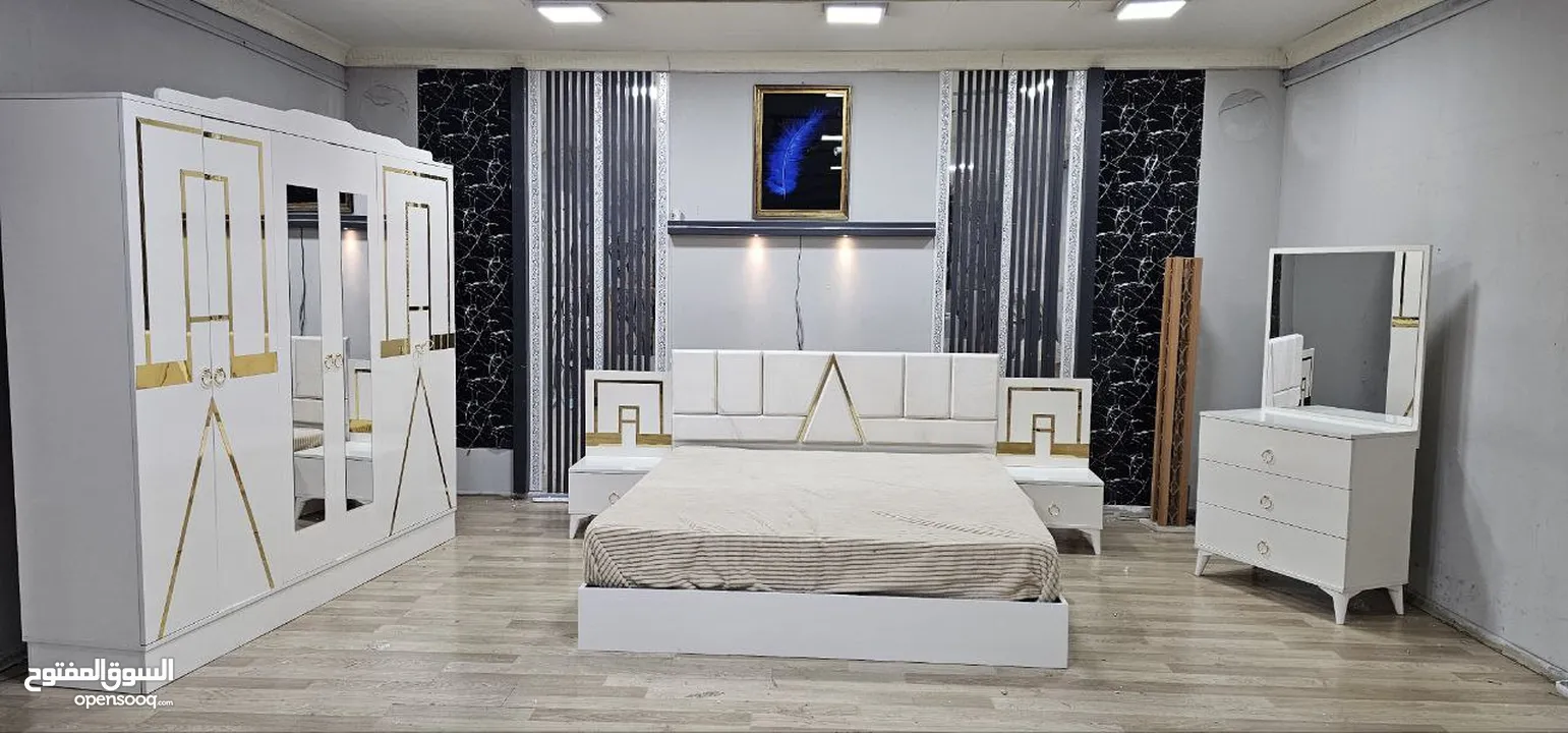 غرف نوم تركي تتكون من خمس قطع  بتصاميم مختلفه تناسب اذواقكم 