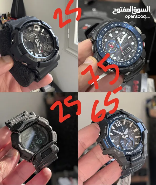 ساعات كاسيو جيشوك شبه جديده كامل المرفقات ارخص من سعر المستعمل المعروض Casio G-Shock full set cheap