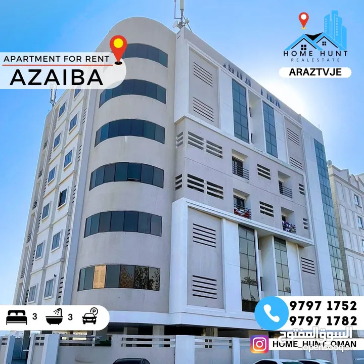 AZAIBA  SPACIOUS 2+1 BHK APARTMENT FOR RENT