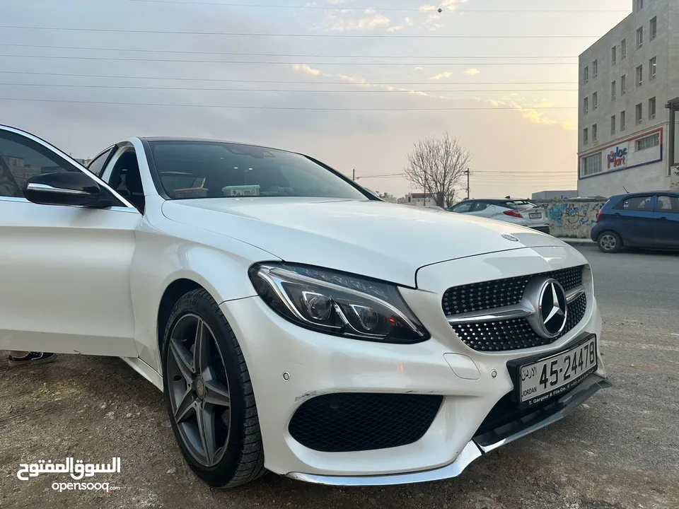 مرسيدس C 200 AMG للبيع كاش او اقساط بحالة الوكالة موديل 2015 محدثة 2020