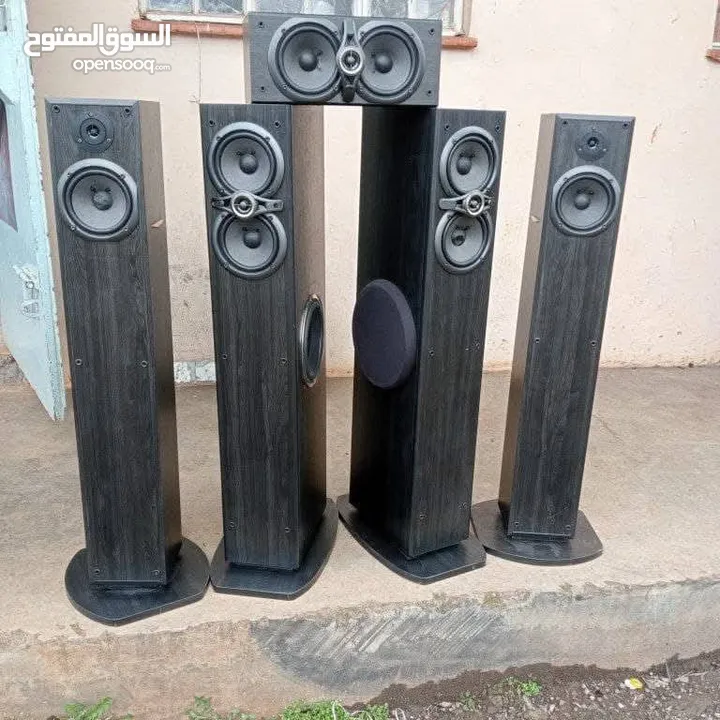 سماعات كينود خشب تقيل مع 2 صب وفر مسرح منزلي