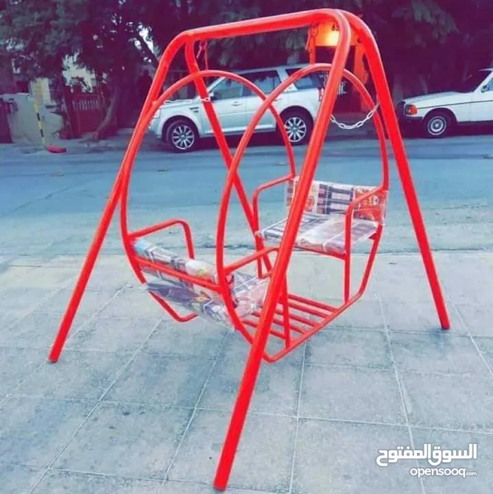 مرجيحة مزدوجة للاطفال   تمنح الطفل جوا من المتعة واللعب  مرجيحه حديد بمواصفات عاليه وتصنيع