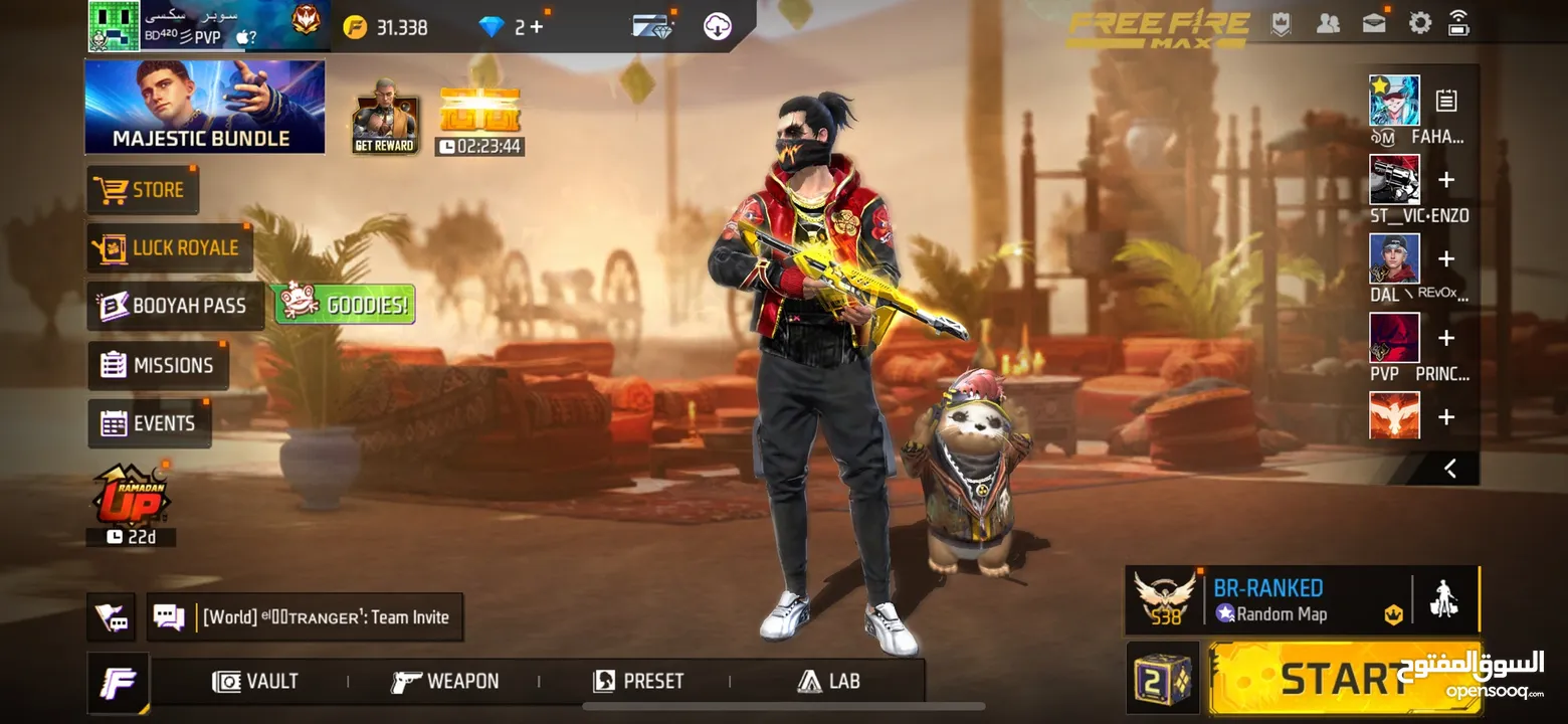 Free fire account good dress collection