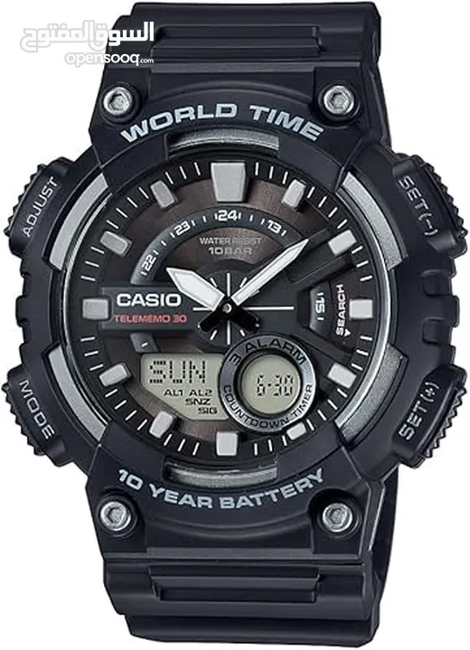 ساعة كاسيو اصليه جديده عقارب ودجتال Casio Men's Heavy Duty Analog-Digital