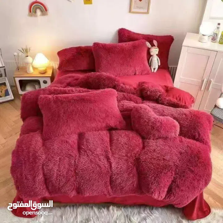 لحاف ريش النعام دبل فيس مجوز – 4 قطع