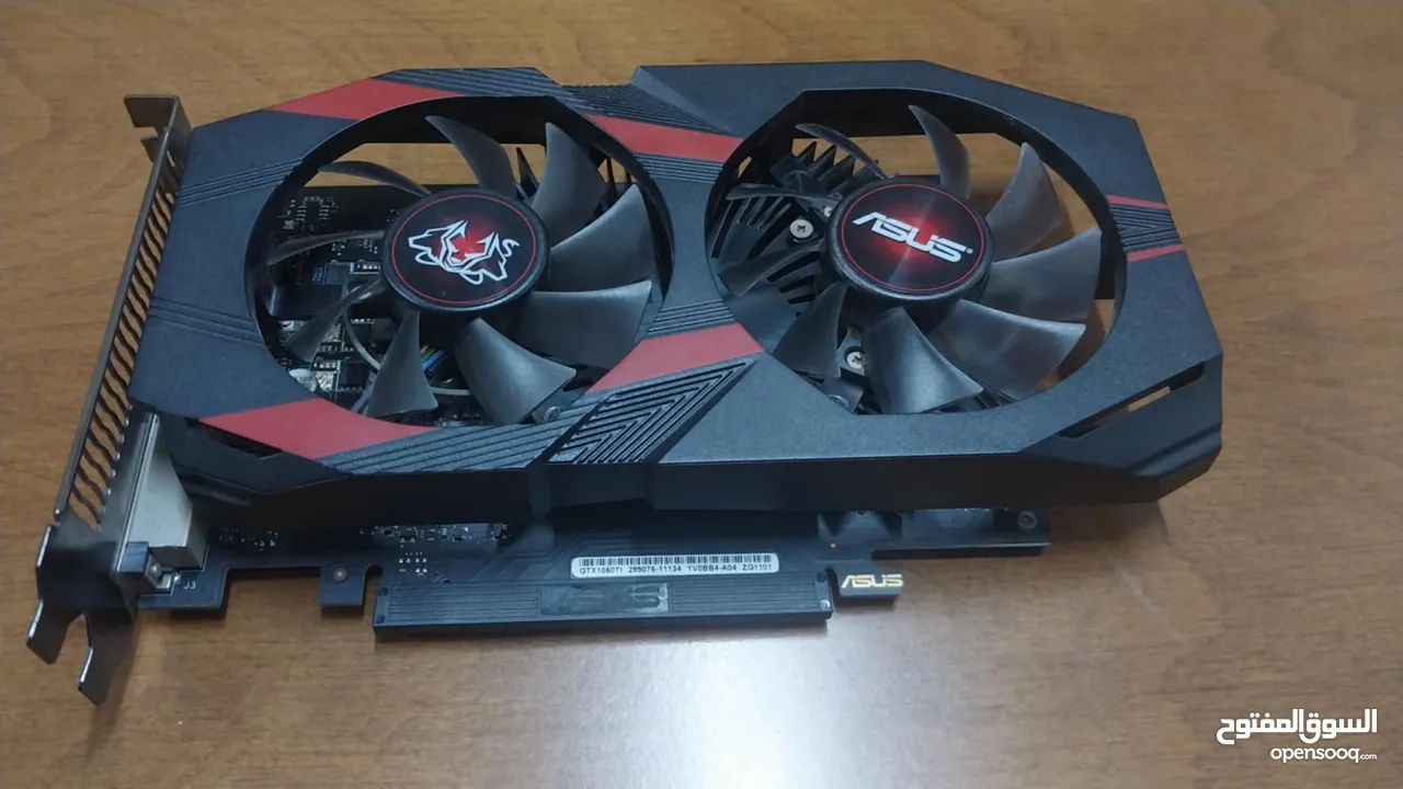 Asus NVIDIA Cerberus GTX1050 TI oc overclock 4GB مكسور السرعة مصنعياً فيه مجال بشيء بسيط