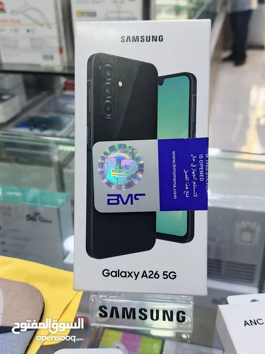 مشغل يوم واحد SAMSUNG A26 5G مستعمل جيجا 256 رام 16 معه بكج هدية متوفر توصيل