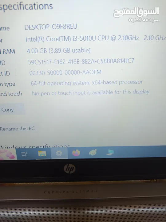 لاب توب hp ويندوز 10 رام 4 معالج i3 core
