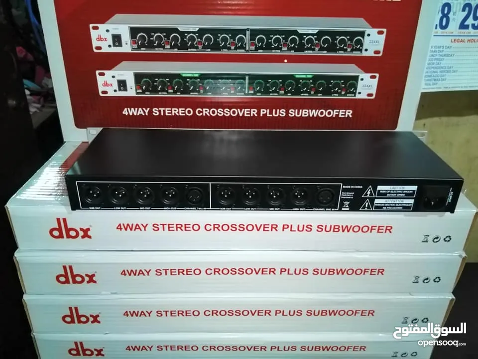 DBX 224XL electronic crossover, 4way crossover, high, middle and low frequency subwoofer