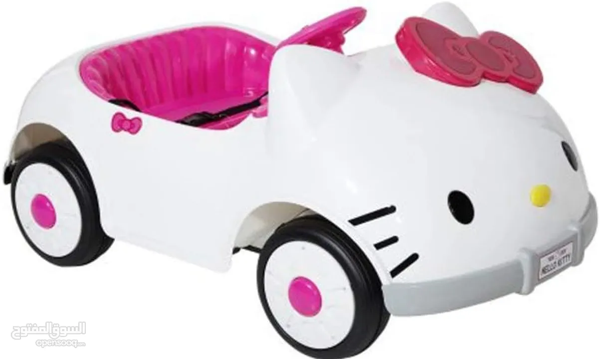 سياره hello kitty اصليه  شحن مع ريموت ومسجل فلاش ميموري واضاءه 12 فولت من عنر سنه لغايه 7 سنوات