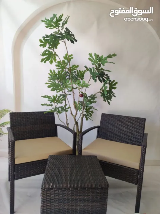 طقم جلسة خارجية أنيق ومريح استمتع بأوقات الراحة والاسترخاء في الحديقة أو       البلكونة مع هذا الطقم