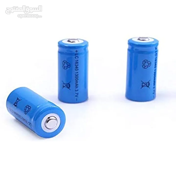 بطاريات / بطارية 16340 Rechargeable Li-ion Lithium Battery