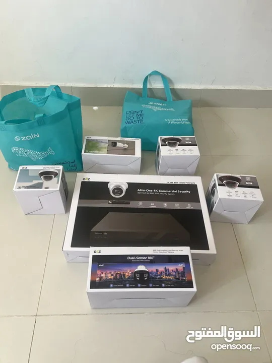 كامرات مراقبة عدد 5 مع الرسيفر الخاص فيهم من شركة زين ، اعلى دقة تصوير في الكويت كامرات داخلية وخارج
