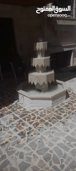 نوافير وشلالات وبابكيو احواض زريعه جميع انواع الحجر البناء والديكورات عروض دائما ان شاءالله