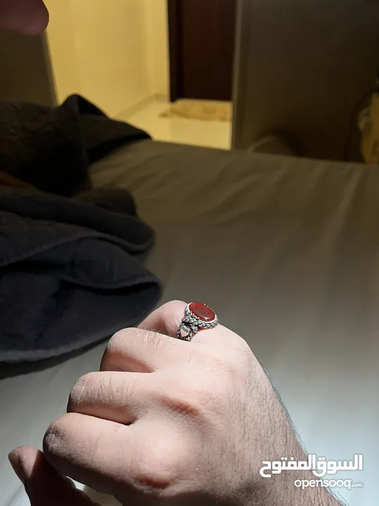 عقيق يماني مصور قلب صياغه الوليف