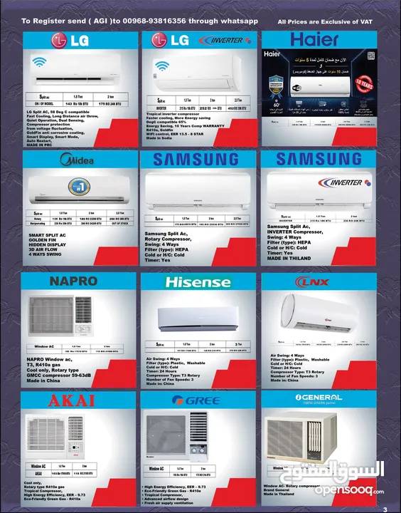 Titlis and AGI split air conditioner