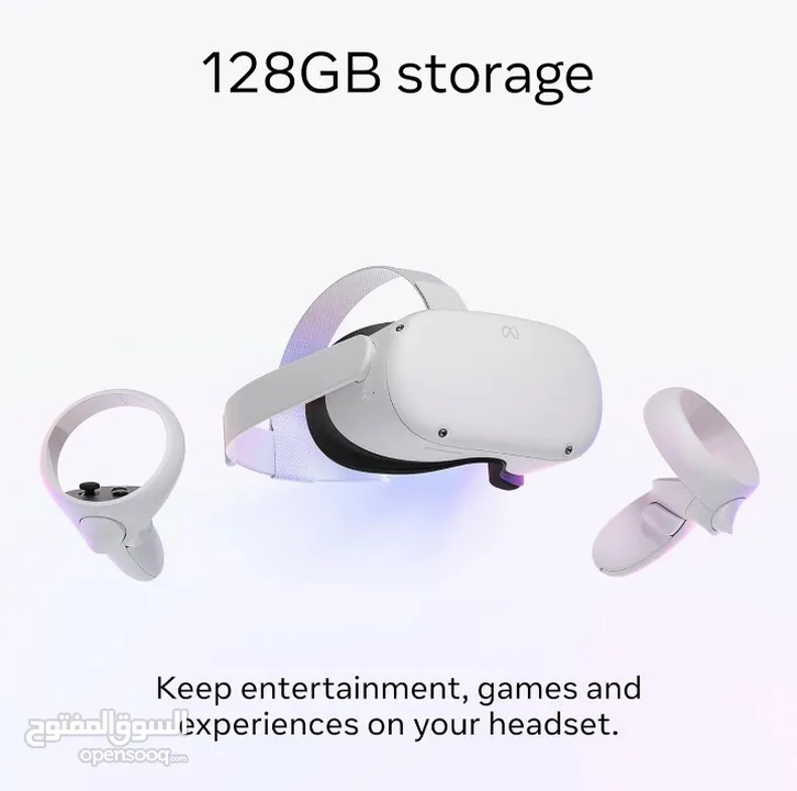 Oculus Meta Quest 2, Advanced All-In-One Virtual Reality Headset, 128 GB نظارة الواقع الافتراضي vr
