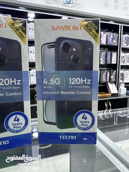 Tecno spark go1   ‎سعة التخزين الداخلية (128GB)
