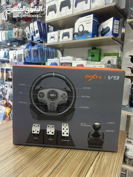 ستيرنج جيمنج لاجهزة ps3 + ps4 +pc +xbox جير عادي واتوماتيك PXN racing wheel