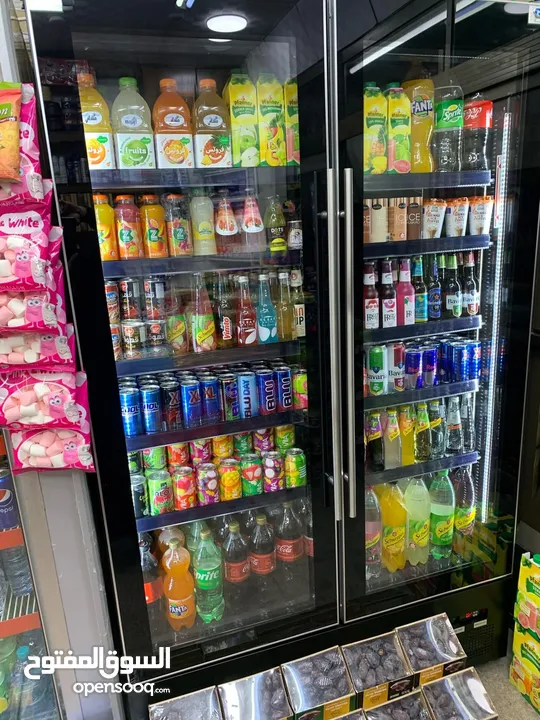 ثلاجة عرض بابين للمحلات