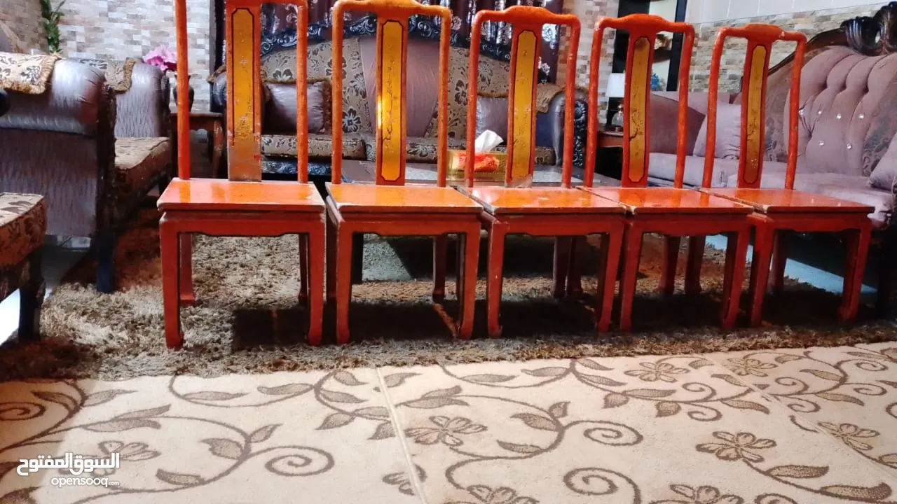 خمس كراسي طاوله سفره بدون طاوله