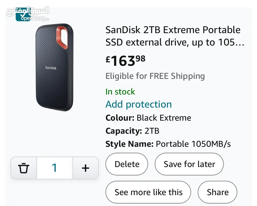 ‎هارديسك SanDisk 2 تيرابايت SSD