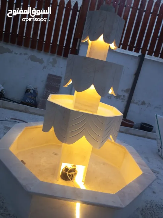 نوافير وشلالات وباربيكو وجميع انواع ديكورات الحجر الطبيعي  العنوان الزرقاء الجديده