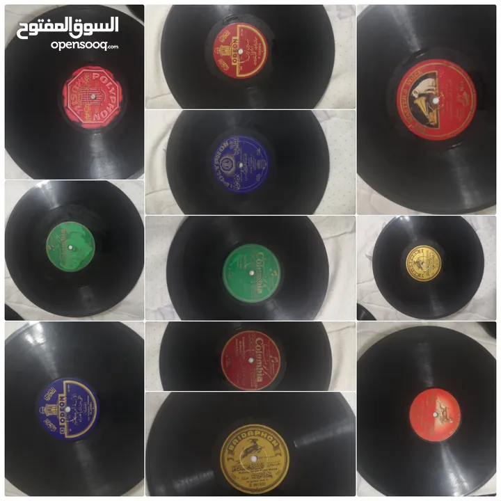 مشغل اسطوانات دايو وشريط كاسات من ايام الخسمنتات مع مجموعه نادره 22 اسطونه بحالة جيدا جدا السعر7000