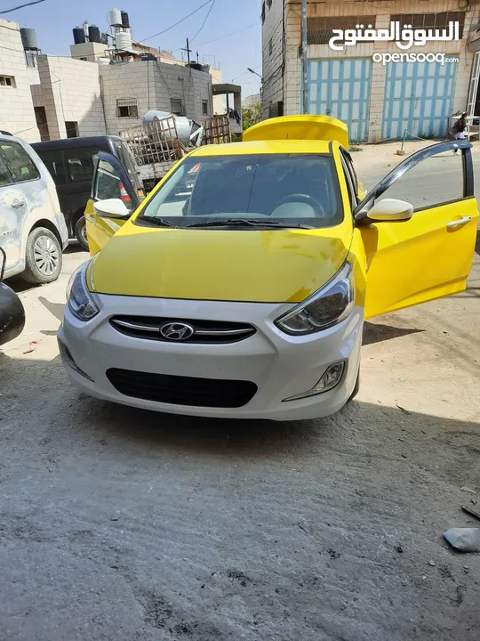 هنداي اكسنت تكسي عمومي للبيع مع رقم تشغيل بيرمت مرخص جاهز لمدة سنه
